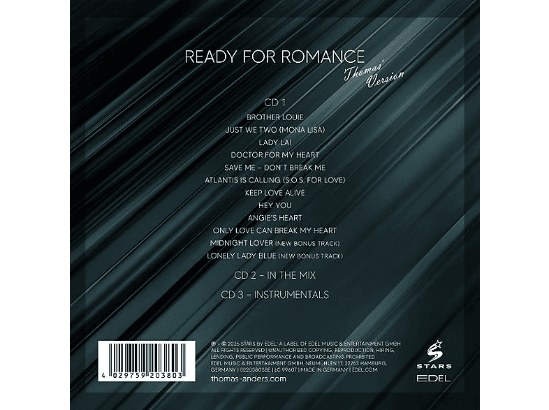 Thumbnail - Thomas Anders - ... sings Modern Talking: Ready for Romance (3 CD) (CD)