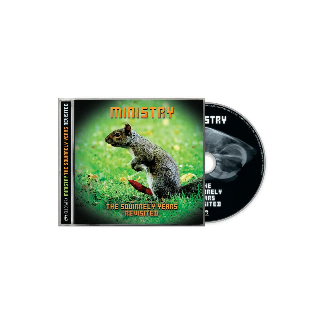 Albumcover, eine CD und die Hülle. Das Cover zeigt ein Eichhörnchen im Gras.