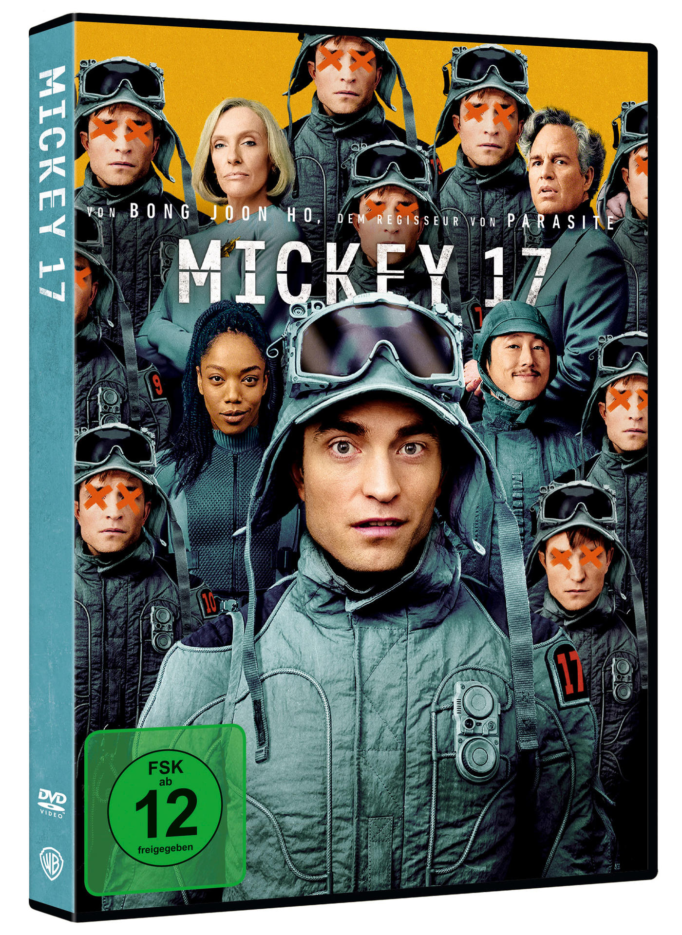DVD-Cover: Personengruppe mit orangen Markierungen, Titel.