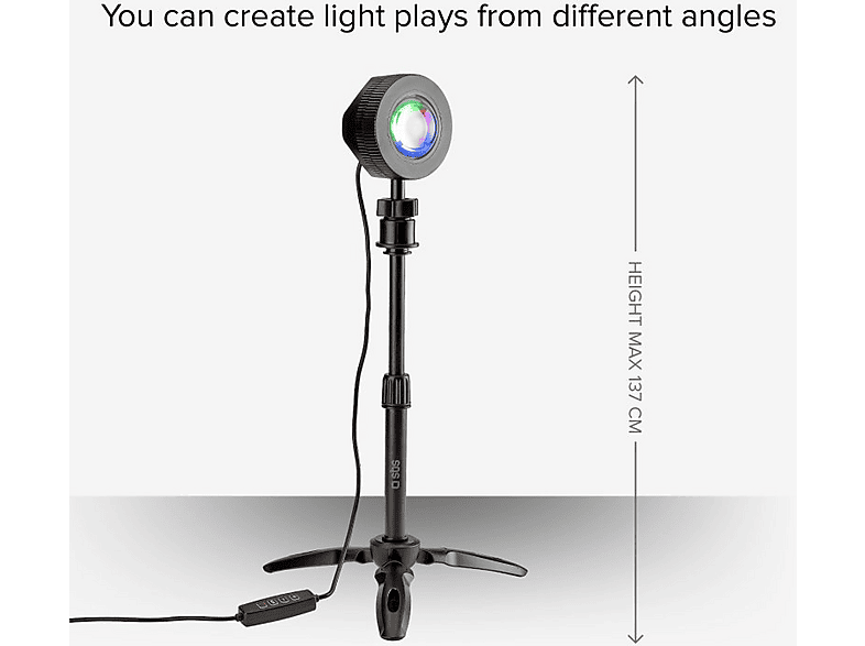 Lampa LED SBS TESELFIELIGHTWALL Czarny – zdjęcie 3