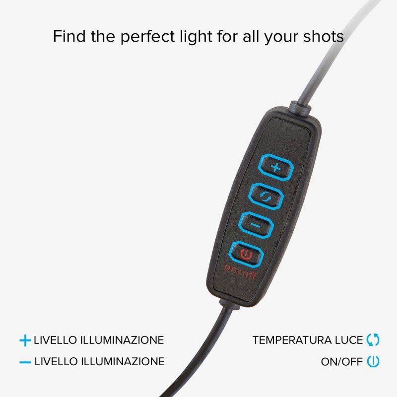 Panel sterowania z przyciskami i tekstem. Czarny kabel.