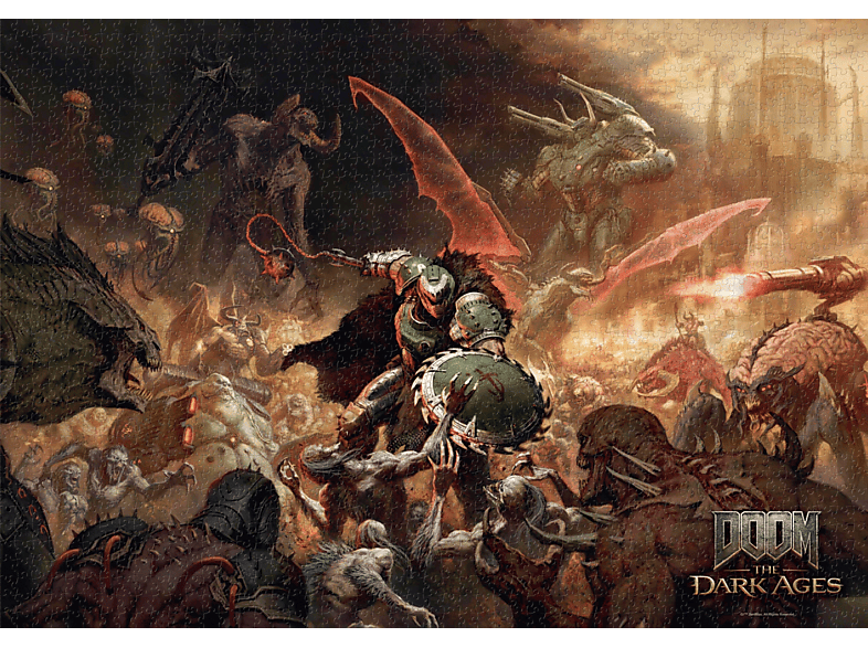 Good Loot Doom The Dark Ages Slayer's Rage Gaming Puzzle 1000 elementów – zdjęcie 3
