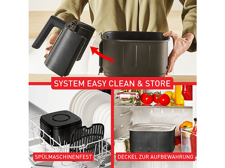 TEFAL EY5568 Easy Fry Silence Heißluftfritteuse