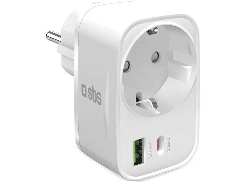 Wtyczka SBS Multi-Socket Charger 20W Biały