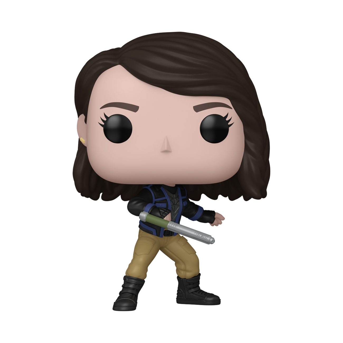 Figurka Funko Pop Ruth Bat-Seraph z Captain America. Trzyma broń.