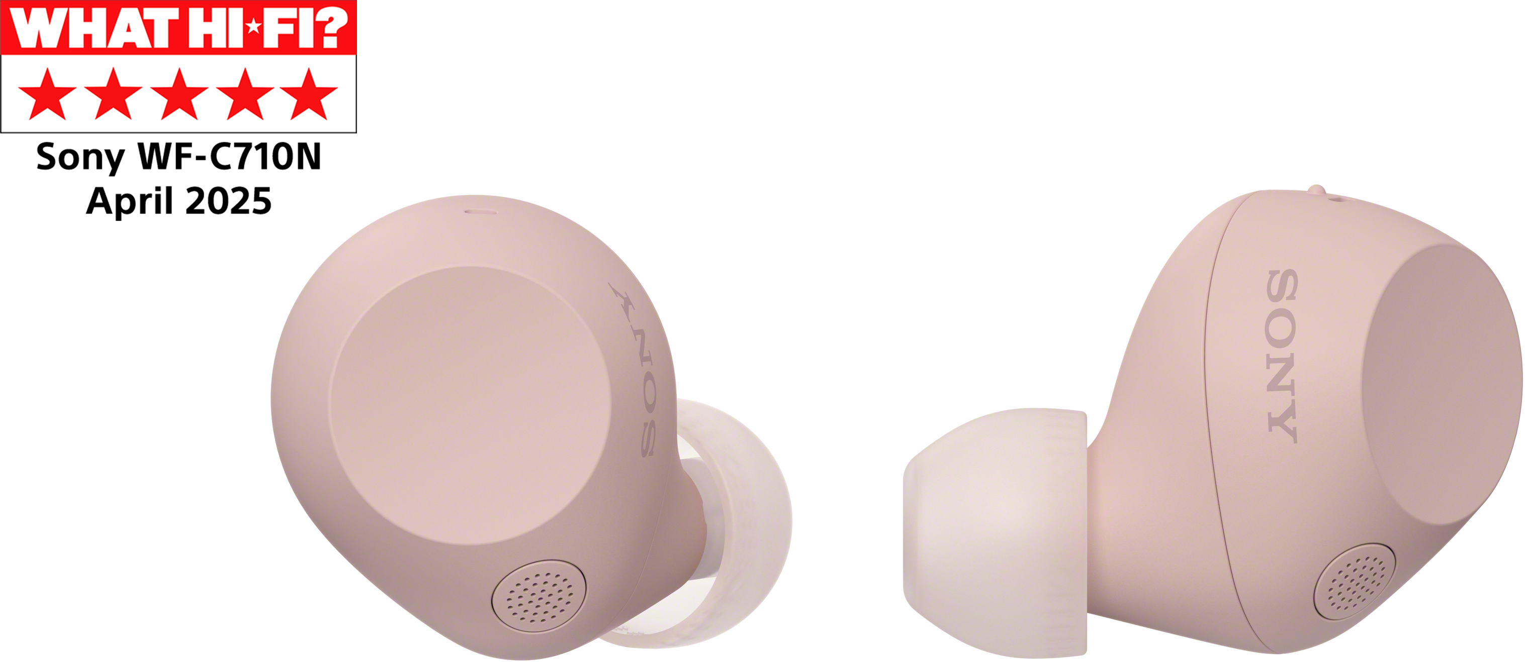 SONY WF-C710NP TWS vezeték nélküli zajszűrős fülhallgató mikrofonnal, rózsaszín (WFC710NP.CE7)