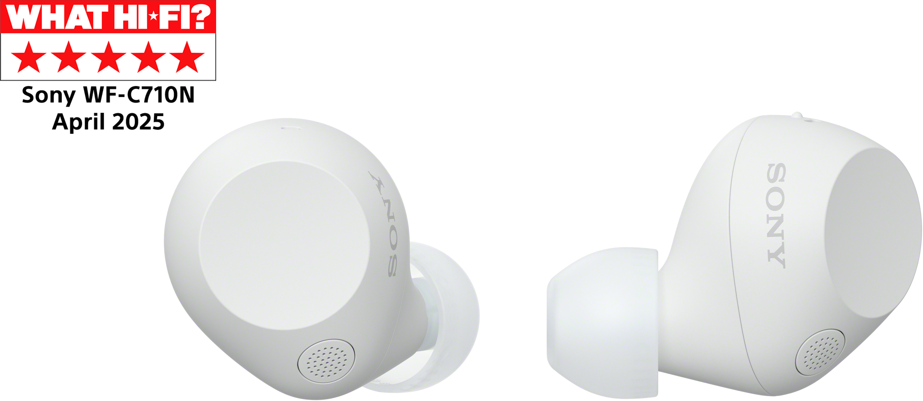 SONY WF-C710NW TWS vezeték nélküli zajszűrős fülhallgató mikrofonnal, fehér (WFC710NW.CE7)