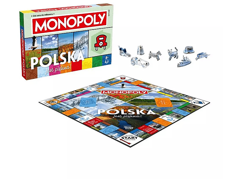Gra towarzyska WINNING MOVES Monopoly Polska jest piękna 2025 Wielokolorowy – zdjęcie 3