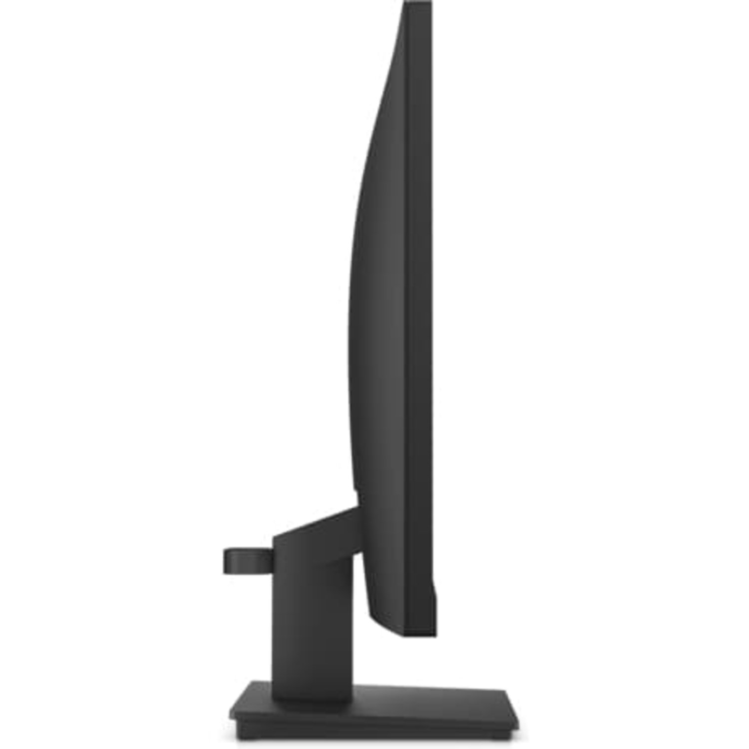 A black monitor is seen from the side.