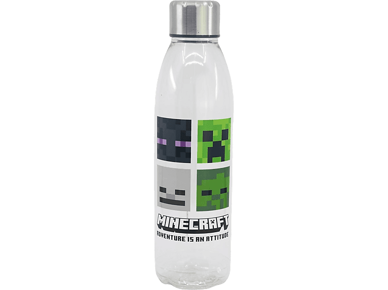 Botella - Sherwood Minecraft, 980 ml, Plástico libre de BPA, Tapón rosca metálico