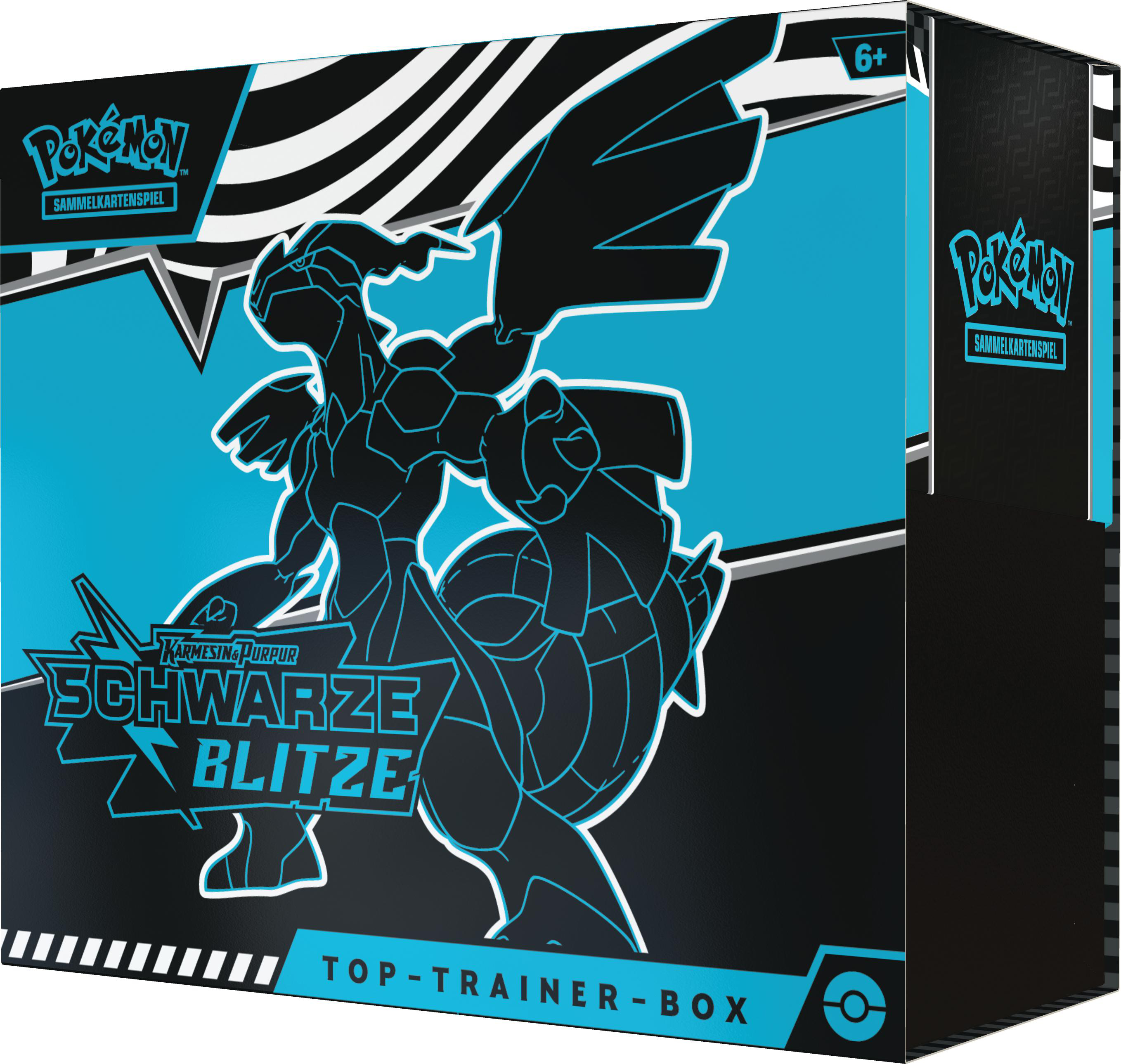 Pokemon Top Trainer Box mit Zekrom-Design.