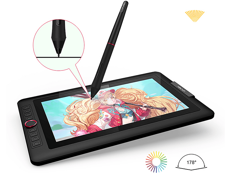 XPPEN Artist 13.3 Pro V2 13,3 Zoll Grafikdisplay, Full-HD, 14 ms Reaktionszeit, 60 Hz, Schwarz — Foto 2 von 5