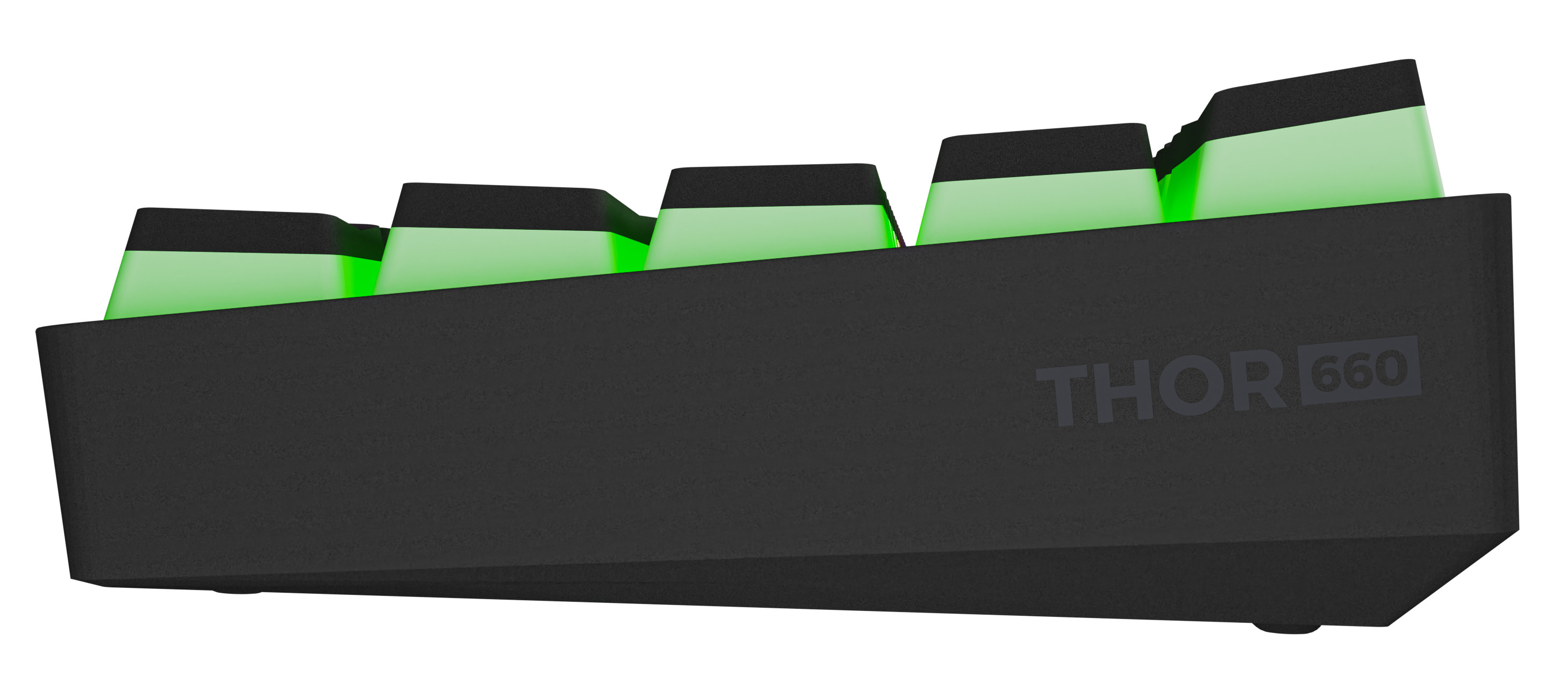 Spód czarnej klawiatury Genesis Thor 660.