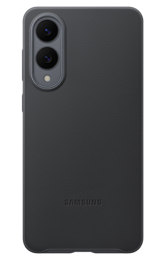 Widok z tyłu czarnego etui na telefon z trzema obiektywami aparatu i logo Samsung.