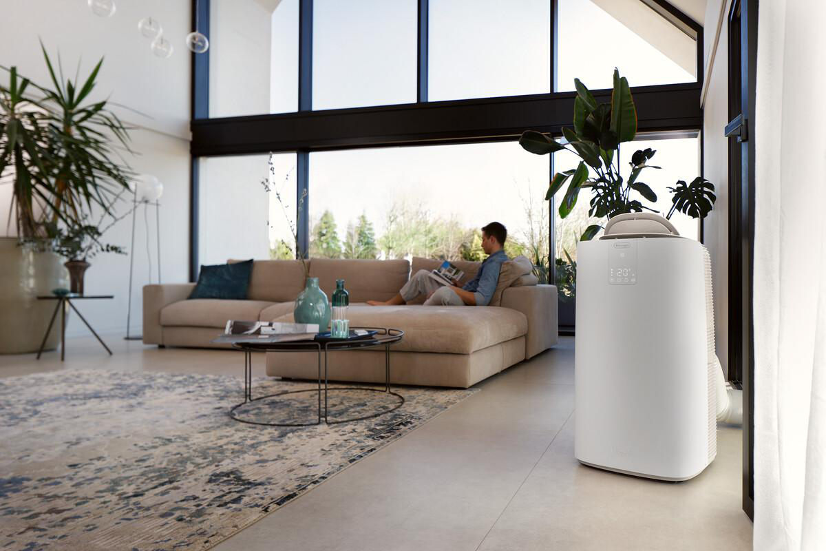 Klimaanlage in einem modernen Wohnzimmer.