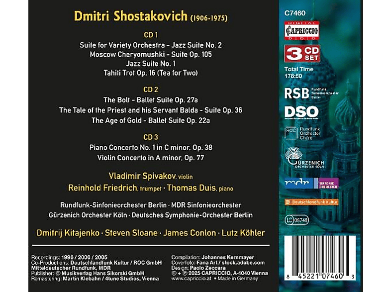 Thumbnail - Rundfunk-sinfonieorchester Berlin - Mdr Sinfonieorchester Gürzenich Orchester Köln Deutsches Symphonie-orchester Schosta...