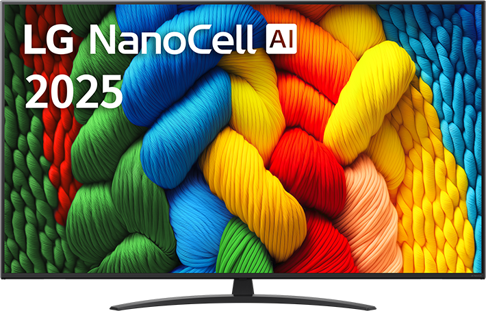 LG 55" NanoCell 55NANO81A3A 4K AI Smart TV 2025, Ultra HD, HDR, webOS, okos tv, 139 cm