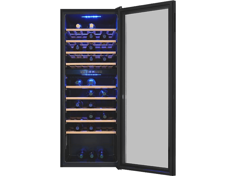 Exquisit WS2-78-GTE-160G Weinkühlschrank (194 l, 153 kWh, EEK: G, Schwarz, Anzahl Flaschen: 78)