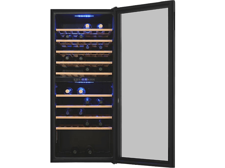 Exquisit WS2-114-GTE-160G Weinkühlschrank (220 l, 156 kWh, EEK: G, Schwarz, Anzahl Flaschen: 114)