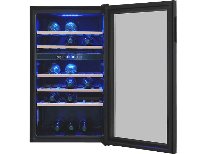 Exquisit WS2-45-GTE-160G Weinkühlschrank (119 l, 143 kWh, EEK: G, Schwarz, Anzahl Flaschen: 45)