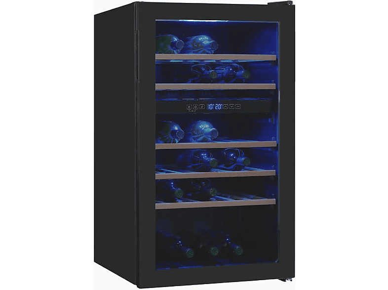 Exquisit WS2-45-GTE-160G Weinkühlschrank (119 l, 143 kWh, EEK: G, Schwarz, Anzahl Flaschen: 45)