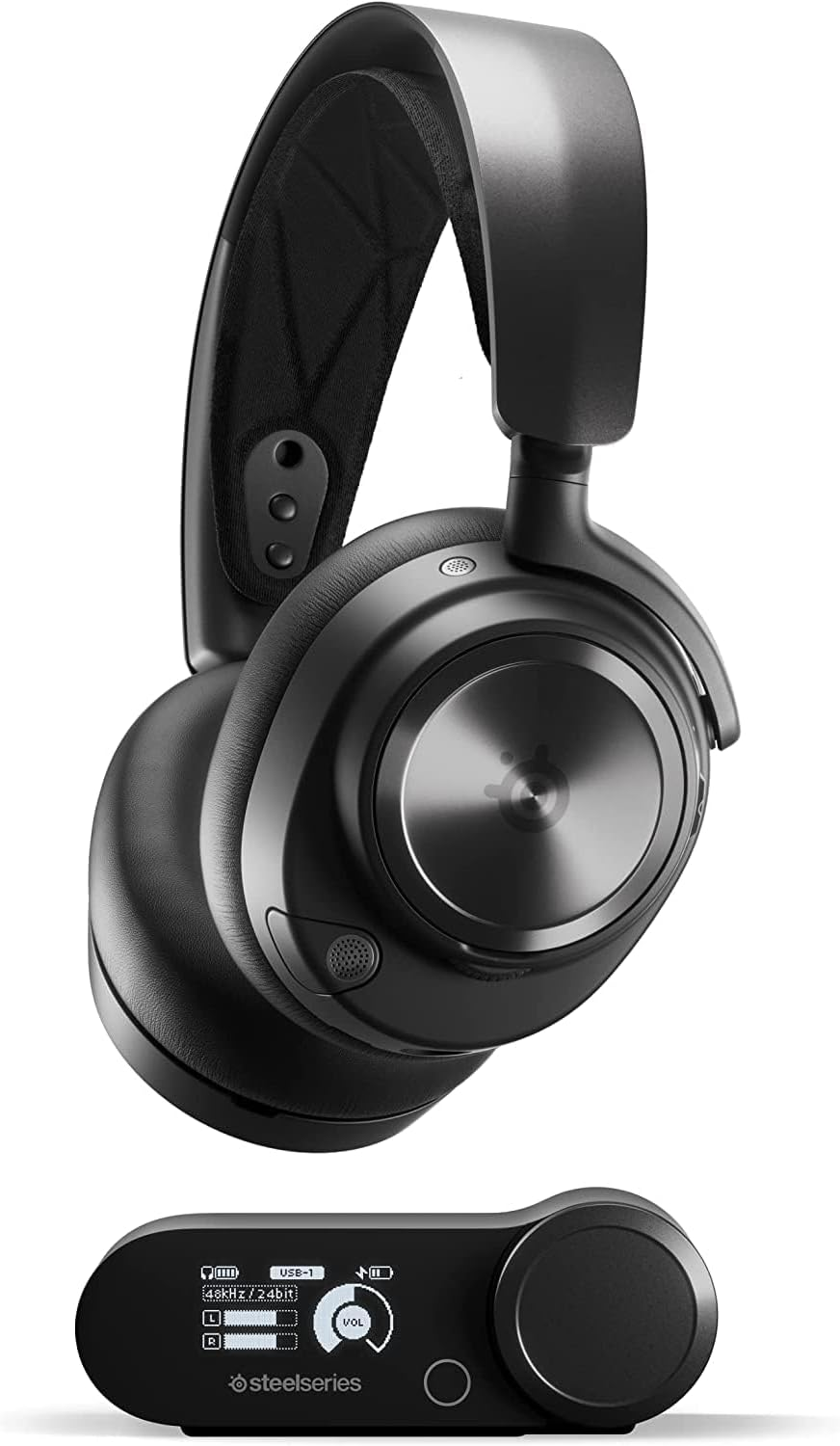 STEELSERIES Arctis Nova Pro vezeték nélküli Bluetooth gaming headset, PlayStation (Fekete)