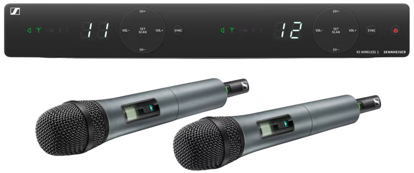SENNHEISER XSW 1-825 DUAL-B Vezeték nélküli mikrofon szett, 2 mikrofonnal (508264)
