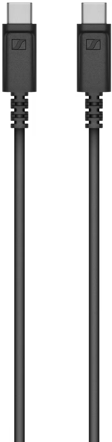 Két fekete USB-C kábel. Mindegyik kábelen USB-C csatlakozó van az egyik végén.