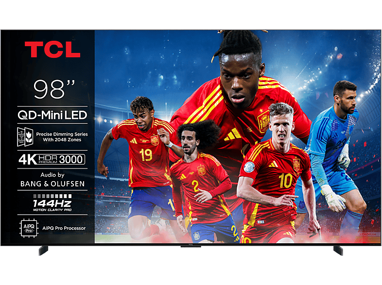 TV QD-Mini LED 98" - TCL 98C7K, UHD 4K, AiPQ Pro, Smart TV, DVB-T2 (H.265), Negro