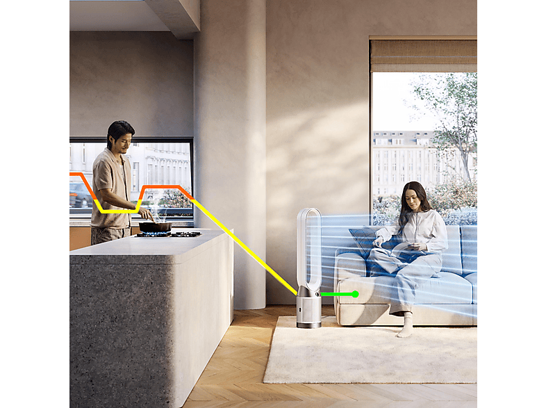 DYSON TP11 Purifier Cool™ PC1 Luftreiniger Weiß (50 Watt, Raumgröße: 81 m³, HEPA 13 / Aktivkohlefilter)