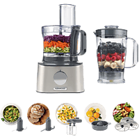 MediaMarkt KENWOOD FDM301SS Multipro Compact Foodprocessor Zilver 800 W aanbieding