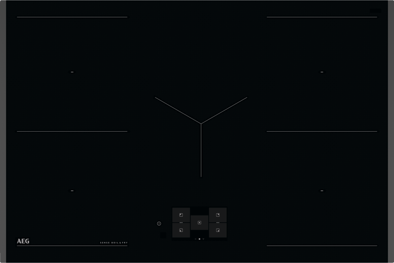 AEG TH85IM30FB Beépíthető indukciós főzőlap 80 cm, Sense Boil+Fry, Wifi, Hob2Hood, 5 zóna