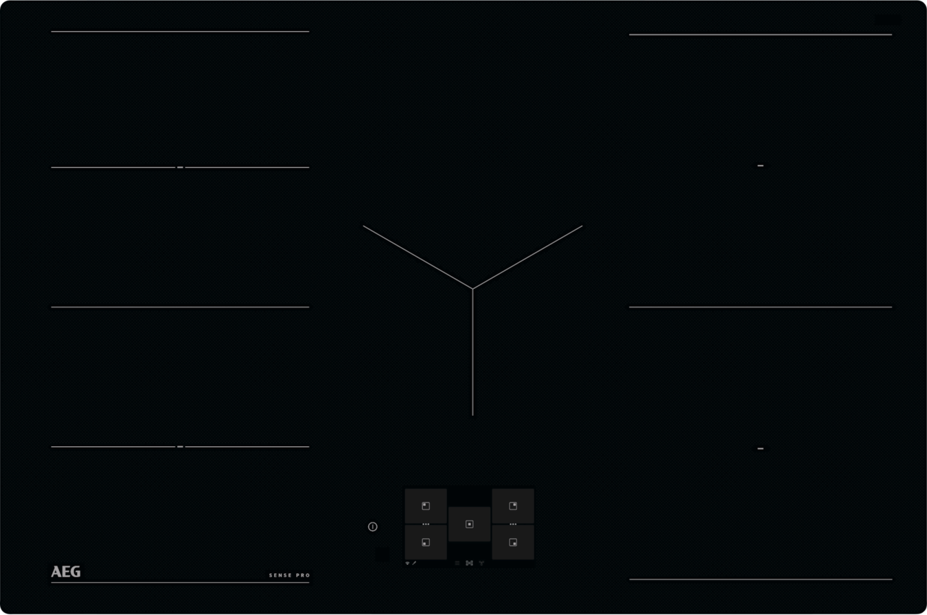 AEG TH85IH50IB Beépíthető indukciós főzőlap 80 cm, SensePro, maghőmérő, SlimFit, Hob2Hood