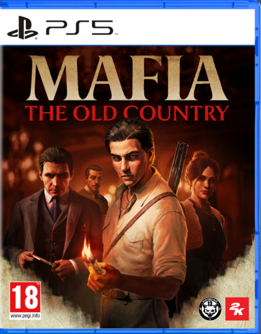 Spielcover für Mafia: The Old Country, mit Charakteren in dunkler Umgebung.