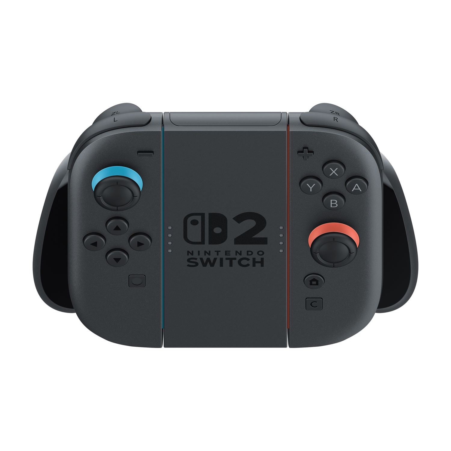 Controller Nintendo Switch Joy-Con nero, con logo al centro. Forma curva e pulsanti.