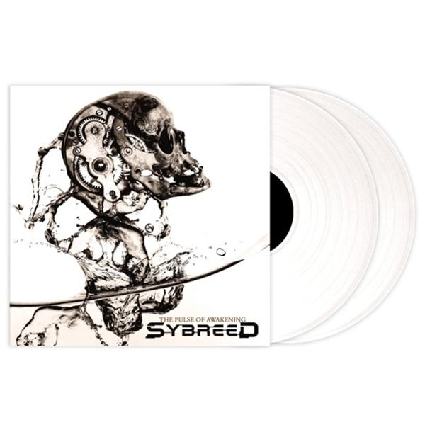 Albumcover: 'The Pulse of Awakening' mit 'SYBREED'-Titel, zwei weiße Vinylplatten.