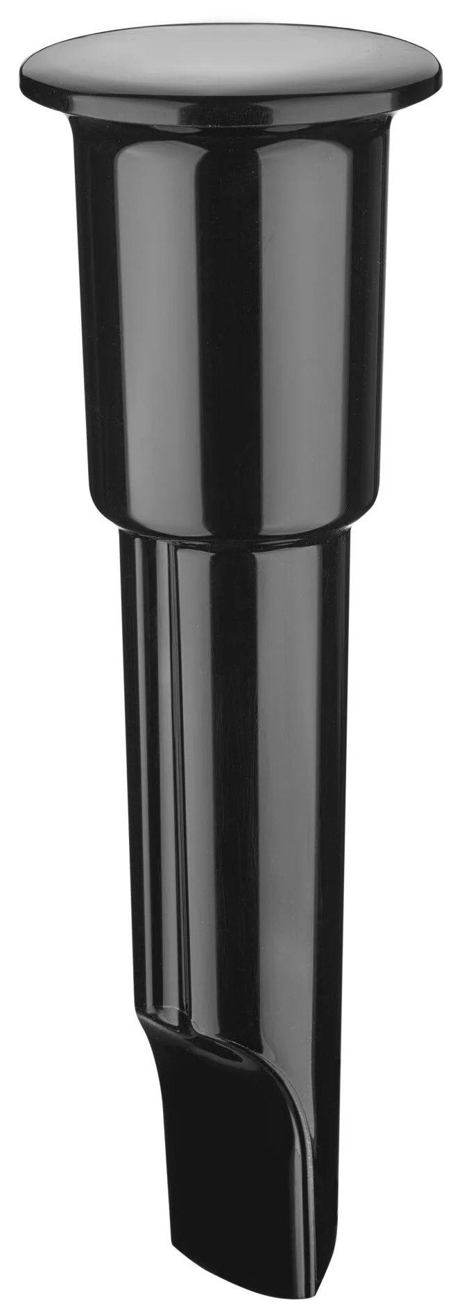 Czarna część wyciskarki, długa, cylindryczna część z płaskim końcem.