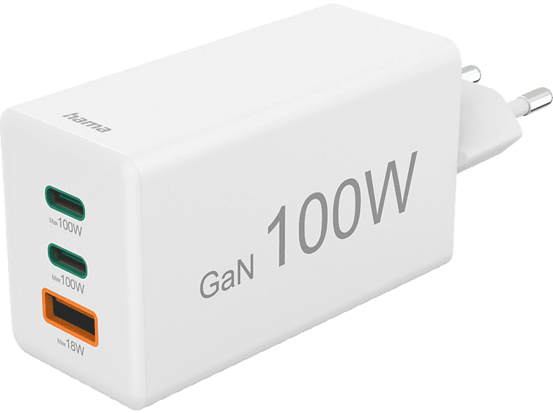 HAMA USB-C / USB-A Mini-Ladegerät Universal, Weiß