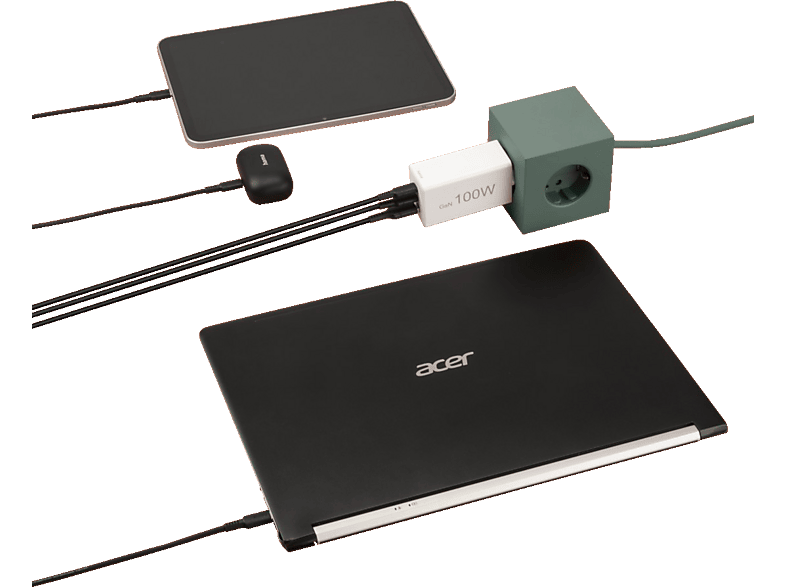 HAMA USB-C / USB-A Mini-Ladegerät Universal, Weiß