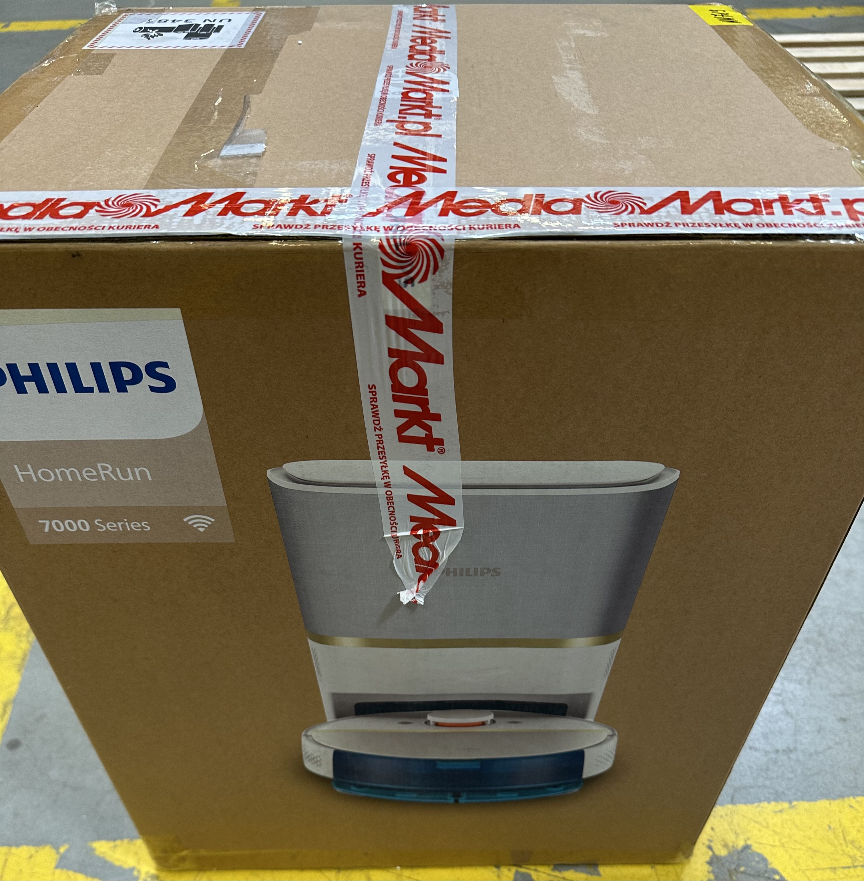 Pudełko robota sprzątającego Philips HomeRun Seria 7000.
