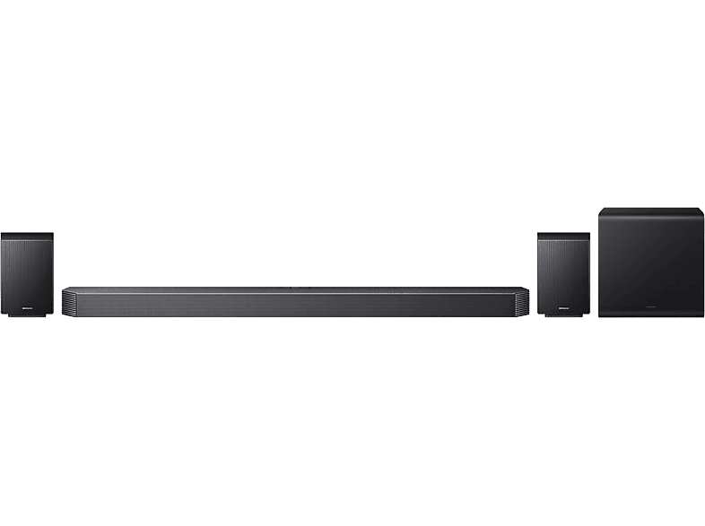 SAMSUNG HW-Q930F, Soundbar mit Subwoofer & Rücklautsprecher, Titan Black