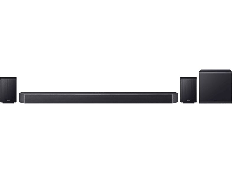 SAMSUNG HW-Q990F, Soundbar mit Subwoofer & Rücklautsprecher, Titan Black