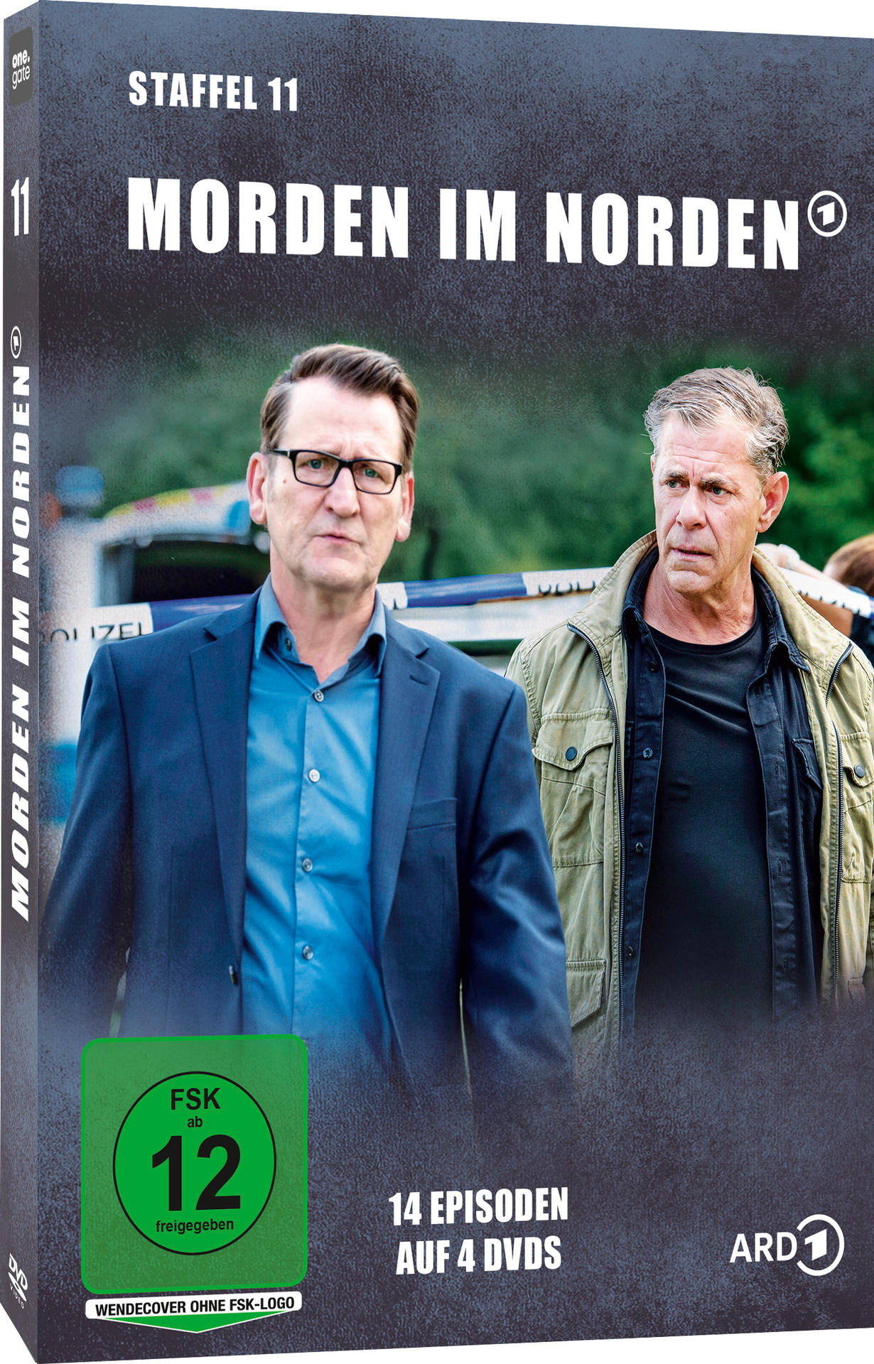 DVD-Cover für 'Morden im Norden' mit zwei Männern. Der Name der Sendung und die Bewertung sind sichtbar.