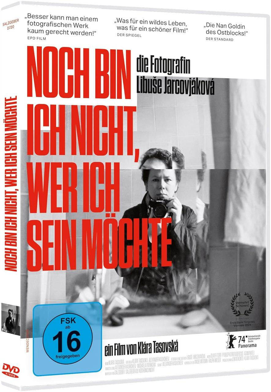 DVD-Cover mit Frau mit Kamera. Text: Noch Bin Ich Nicht, Wer Ich Sein Möchte.
