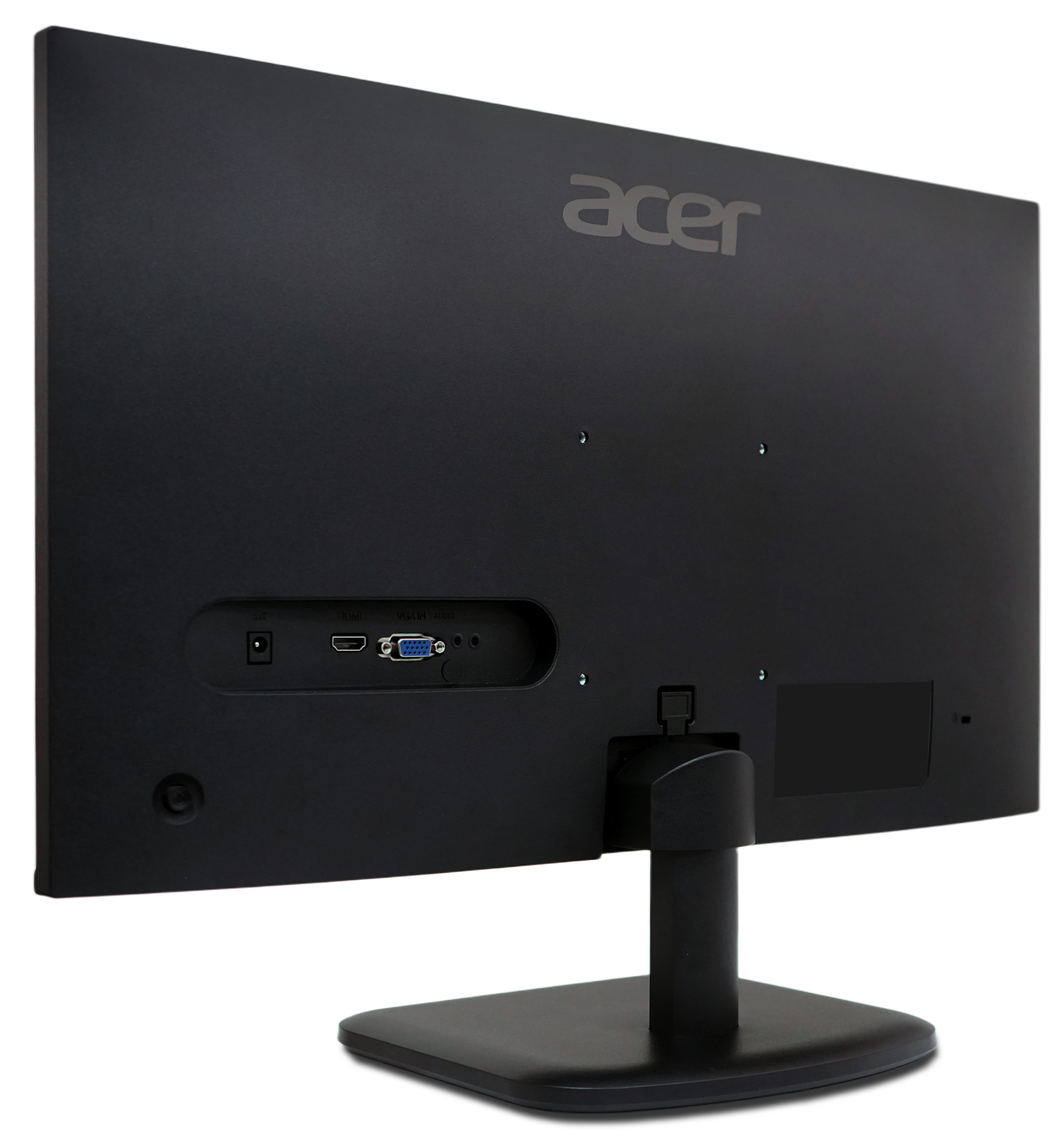 Arrière du moniteur Acer noir avec ports.