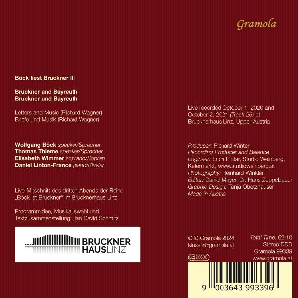 Gramola CD-Cover mit Text über Musik, mit Titellisten und einem Barcode.