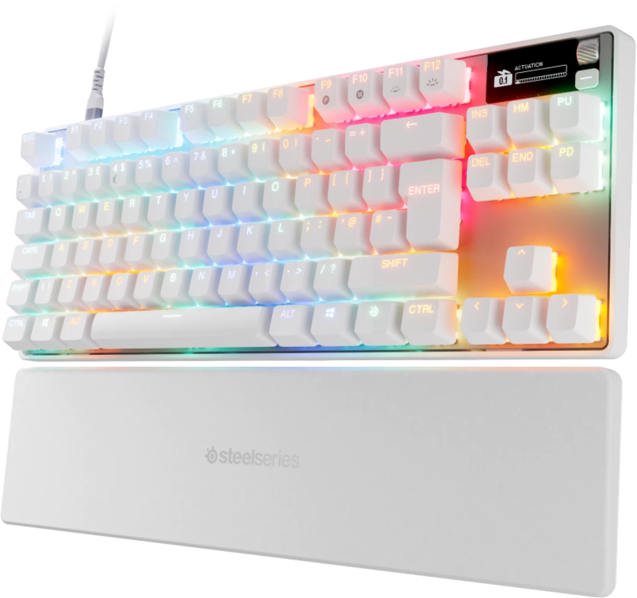 STEELSERIES Apex Pro TKL Gen3 vezetékes billentyűzet, OmniPoint3.0 HyperMagnetic kapcsoló, Angol, fehér (64899)