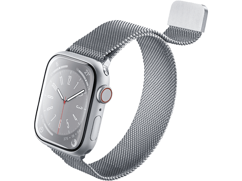 Cellular Line Uhrenarmband Steel Band für Apple Watch 42/44/45/46/49mm, Silber