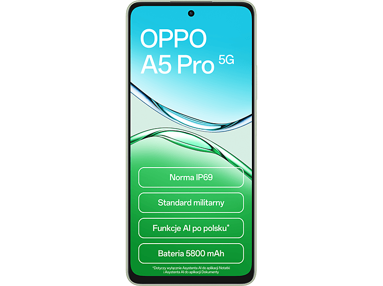 Smartfon OPPO A5 Pro 5G 8/256GB 6.67" 120Hz Zielony – zdjęcie 3