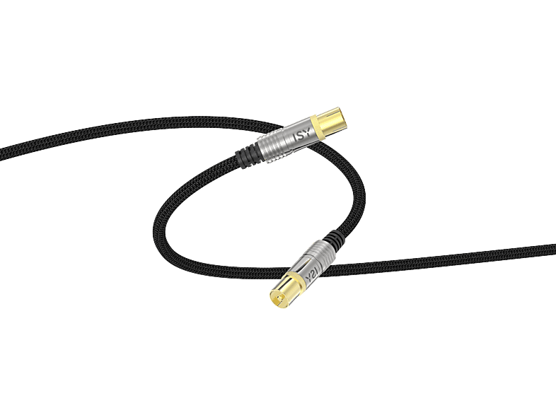 ISY ISA-9026 SAT Kabel 3m, Schwarz
